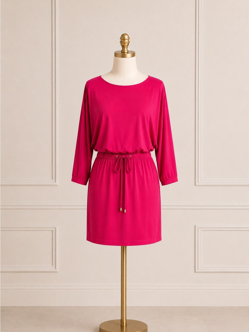 Soho Apparel Ltd. Pink Dress Pockets Elastic Waist Size Small